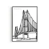 Natalie Cass Art Black / White Humber Bridge Art Print - A2 In Black/white