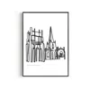 Natalie Cass Art Black / White Sheffield Cathedral Art Print - A2 In Black/white