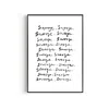 Natalie Cass Art Black / White Snooze Hand Painted Art Print - A3