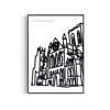 Natalie Cass Art Black / White York Cathedral Art Print - A2 In Black/white