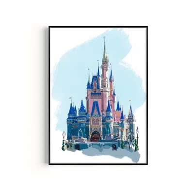 Natalie Cass Art Blue Magic Castle Art Print - A3