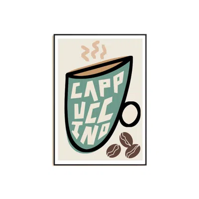 Natalie Cass Art Cappuccino Art Print - A3 In Brown