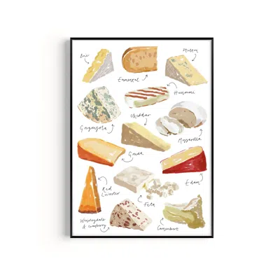 Natalie Cass Art Cheese Hand Painted Art Print - A3