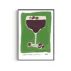 Natalie Cass Art Espresso Martini Green Hand Painted Art Print - A3 In Green