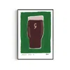 Natalie Cass Art Green Guinness Hand Painted Art Print - A3