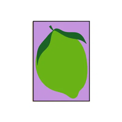 Natalie Cass Art Lime Art Print - A3 In Green