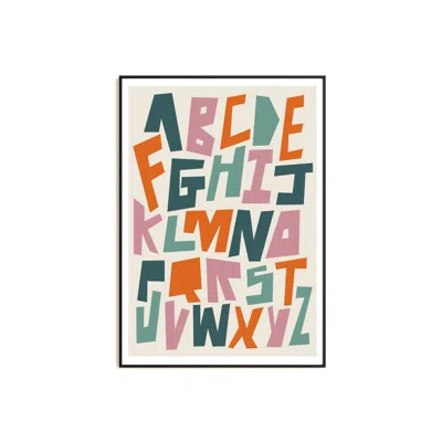 Natalie Cass Art Neutrals Alphabet Art Print - A3