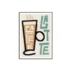 Natalie Cass Art Neutrals Caffe Latte Art Print - A3 In Brown