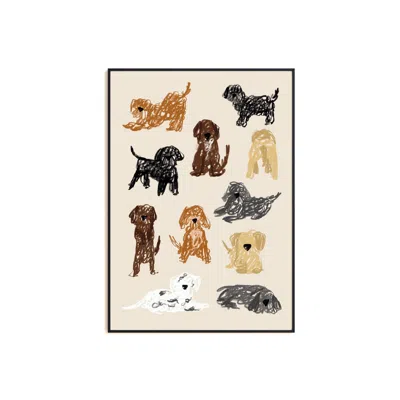 Natalie Cass Art Neutrals Cockapoo Art Print - A3