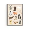 Natalie Cass Art Neutrals Dog Drawing Art Print - A2