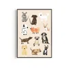 Natalie Cass Art Neutrals Dog Drawing Art Print - A3