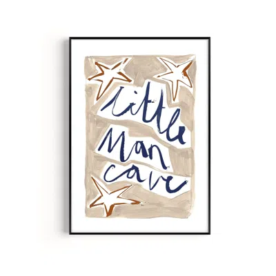 Natalie Cass Art Neutrals Little Man Cave Hand Painted Art Print - A2