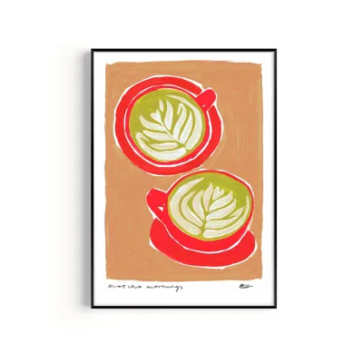 Natalie Cass Art Neutrals Matcha Hand Painted Art Print - A3