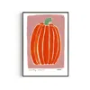 Natalie Cass Art Neutrals Pumpkin Hand Painted Art Print - A3