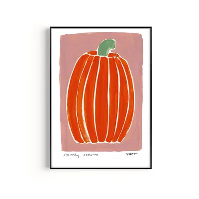 Natalie Cass Art Neutrals Pumpkin Hand Painted Art Print - A3