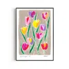 Natalie Cass Art Neutrals Tulips Hand Painted Art Print - A3