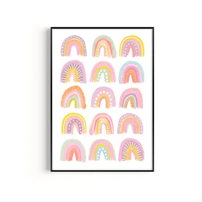 Natalie Cass Art Orange Rainbow Art Print - A2