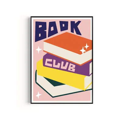 Natalie Cass Art Pink Book Club Art Print - A3