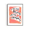 Natalie Cass Art Pink / Purple / Yellow Good Things Are Coming Hand Painted Art Print - A2 In Multi