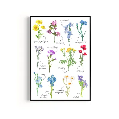 Natalie Cass Art Wildflowers Hand Painted Art Print - A2