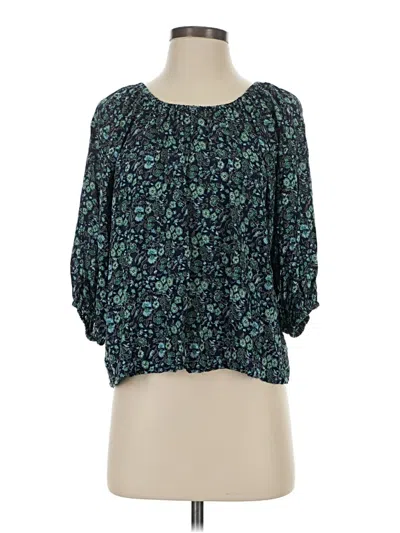 Pre-owned Natalie Martin 3/4 Sleeve Blouse In Blue