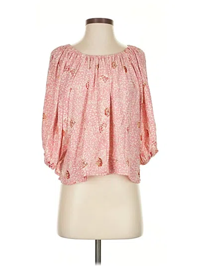 Pre-owned Natalie Martin 3/4 Sleeve Blouse In Pink