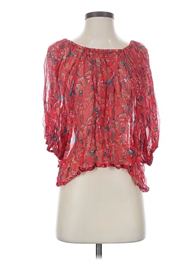 Natalie Martin 3/4 Sleeve Blouse In Red