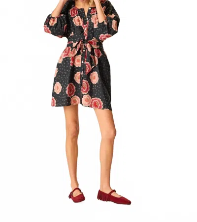 Natalie Martin Alex Dress In Poppy Indigo In Black