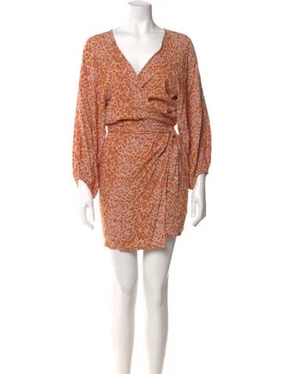 Pre-owned Natalie Martin Animal Print Mini Dress In Multi