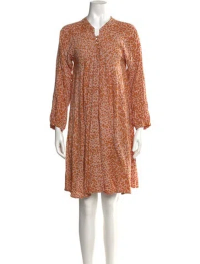 Pre-owned Natalie Martin Animal Print Mini Dress W/ Tags In Neutral