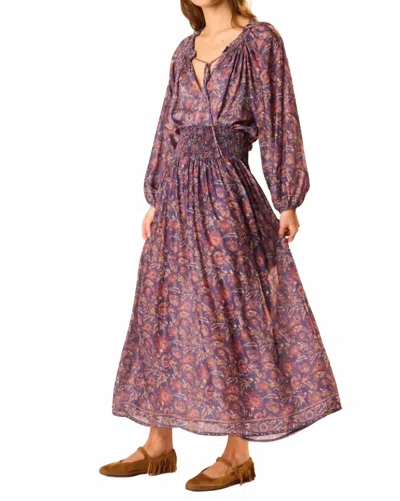 Natalie Martin Bella Elastic Waistband Maxi Skirt In Artichoke Mariner In Multi