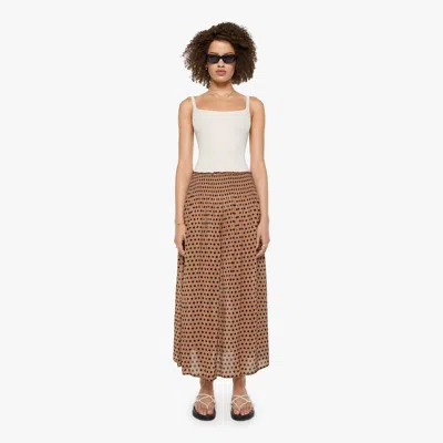 Natalie Martin Bella Skirt Grande Polka Dot & Tan In Black