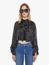 Natalie Martin Briana Cape Midnight Burnout Shirt In Black