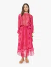 Natalie Martin Camisole Toplle Dress W Sash Sea Glass In Pink - Size Small In Pink