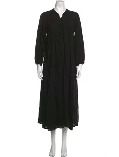 Pre-owned Natalie Martin Cashmere Long Dress In Black