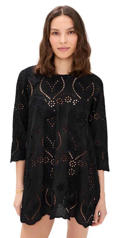 Natalie Martin Collection Claudia Tunic Athena Embroidery Black