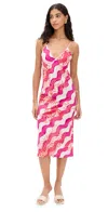 Natalie Martin Collection Eve Slip Dress Coral Wave Fuchsia In Coral Wave Fuchsia