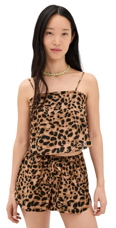 Natalie Martin Collection Fern Cami Leopard Cotton