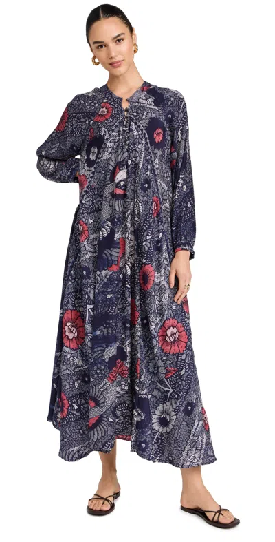 Natalie Martin Collection Fiore Maxi Dress Peacock Ink