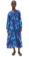 Natalie Martin Collection Fiore Maxi Dress Sea Glass Cotton Blue In Sea Glass Cotton Blue
