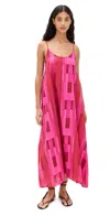 Natalie Martin Collection Heather Maxi Dress Sea Glass Cotton Pink In Sea Glass Cotton Pink