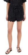 Natalie Martin Collection Jasper Shorts Medallian Embroidery Black In Medallian Embroidery Black