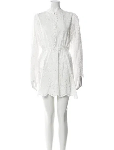Pre-owned Natalie Martin Crew Neck Mini Dress In Blue