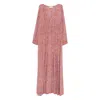 Natalie Martin April Buttoned Floral Shangri Dress In Pink