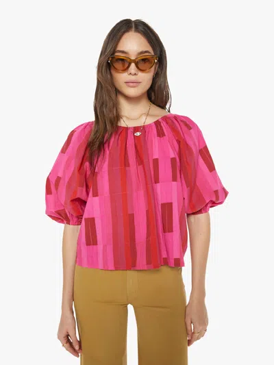 Natalie Martin Ella Top Sea Glass In Pink - Size X-small