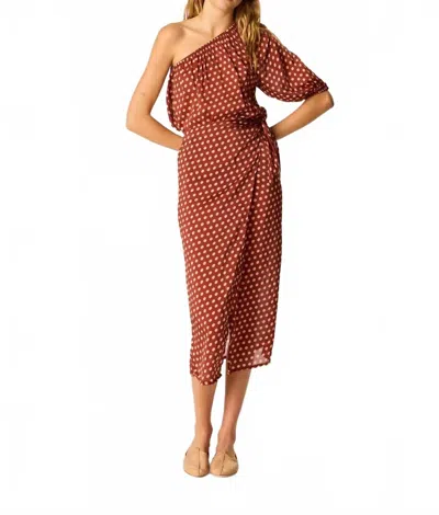Natalie Martin Erin Top Polka Dot Top In Cappuccino In Multi