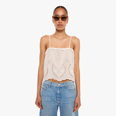 Natalie Martin Fern Camisole Top Athena Embroidery Salt In White