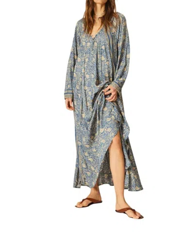Natalie Martin Fiore Maxi Dress In Waterlily Blue In Animal Print
