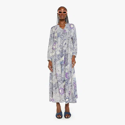 Natalie Martin Fiore Maxi Fly Peacock Fly Skirt In White