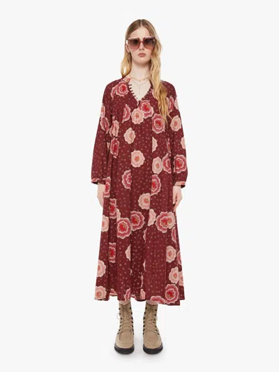 Natalie Martin Fiore Maxi Poppy Cherry Skirt In Brown